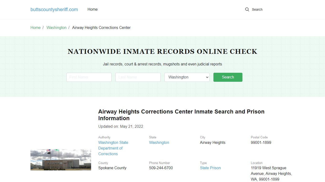 Airway Heights Corrections Center - buttscountysheriff.com